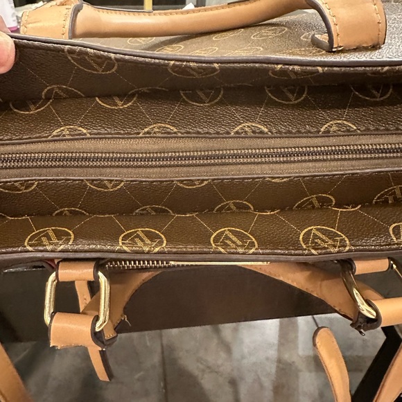 Adrienne Vittadini Brown and Tan Satchel - Picture 8 of 10